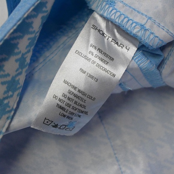 Short Par 4 36 x 10" Light Blue Tech Performance Golf Flex Chino Shorts - Picture 4 of 7